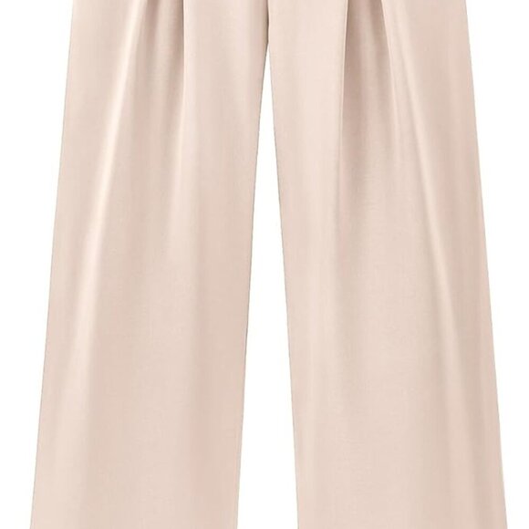 Women High Waist Palazzo Pants Fall 2025 Casual Wide Leg Trousers Loose Work Off - Picture 1 of 5